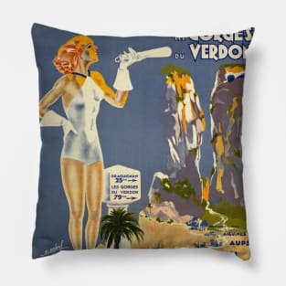 St Raphaël France Vintage Poster 1930s Pillow