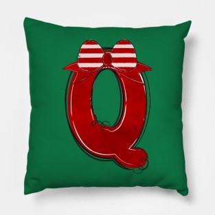 Letter Q - Christmas Letter Pillow