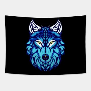 blue wolf Tapestry