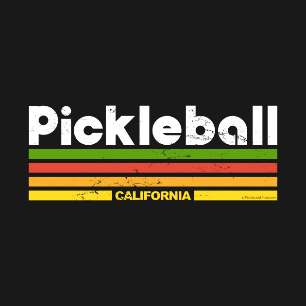 Vintage Pickleball Design - California by picklesandpasta