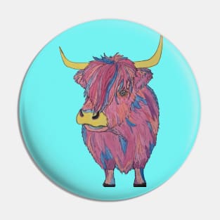 Groovy Highland Cow Pin