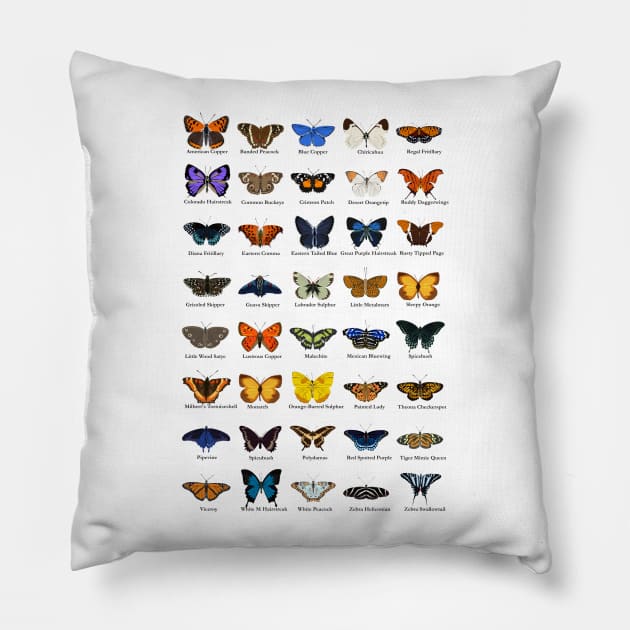 Butterflies Pillow by hereticwear