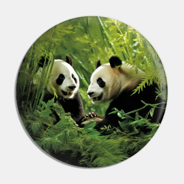 Panda Animal Wildlife Wilderness Colorful Realistic Illustration Pin by Cubebox