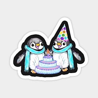 Happy Birthday Penguins Magnet