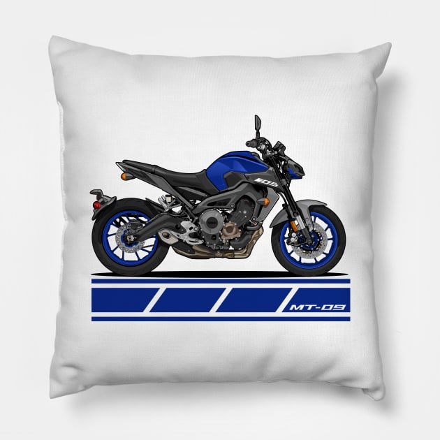 Motorbike Yamaha MT09 Pillow by idrdesign