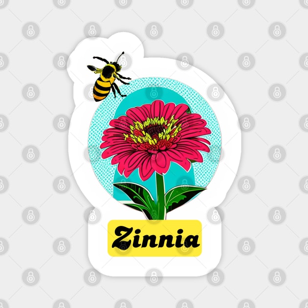 Zinnia Magnet by BURBS