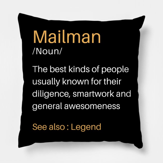 Best mailman Pillow by UniqueStyle