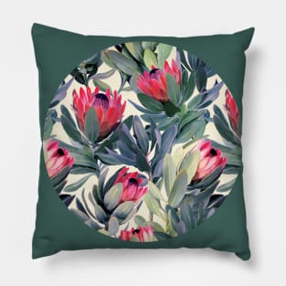 Painted Protea Pattern Pillow