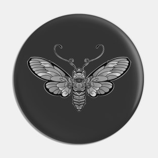 grey moth insect design Pin