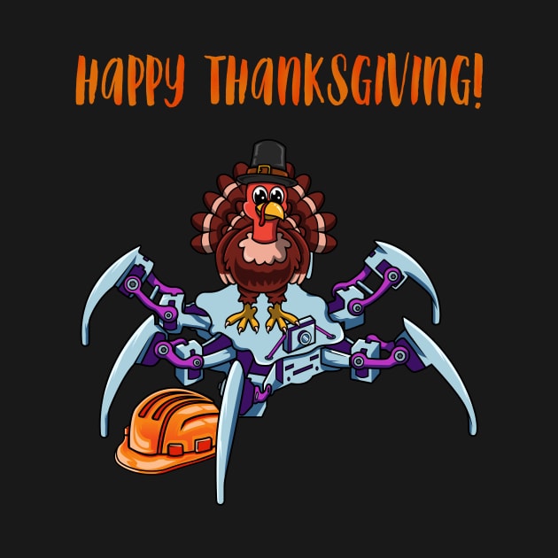 Robot Spider #1 Thanksgiving Edition by Merch By Engineer