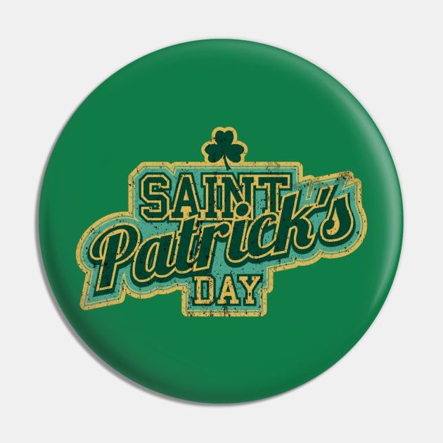 St patrick Retro Pin by Draw One Last Breath Horror 