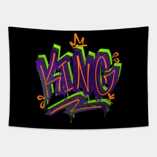 KING Graffiti Letter Tapestry