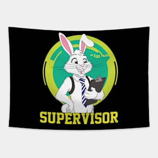 Professional Bunny Egg Hunt Supervisor Easter Funny Tapestry