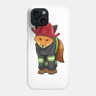 Fox as Firefighter with Helmet Phone Case