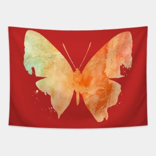 Orange butterfly art Tapestry