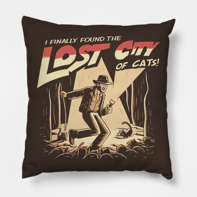 I finally found the Lost City of Cats! Pillow by Lima's