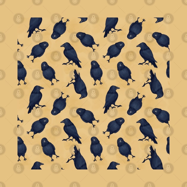 Happy crows yellow by little peg designs