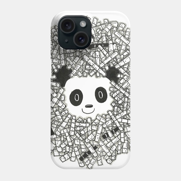 Panda and bamboo Phone Case by conshnobre