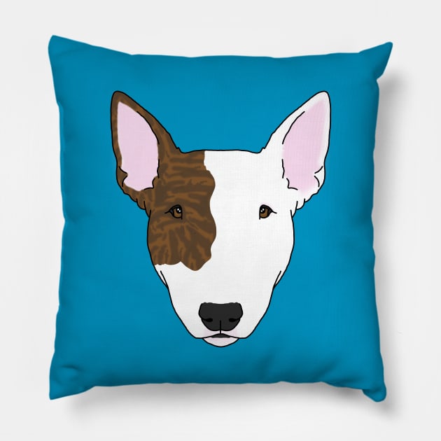 Bull Terrier Pillow by childofthecorn