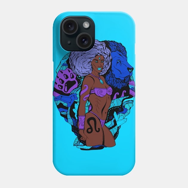 Leo Beauty - Blue Edition Phone Case by kenallouis