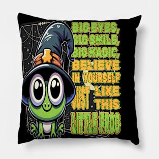 The Frog Wizard's Charm: Unleash Your Potential Pillow