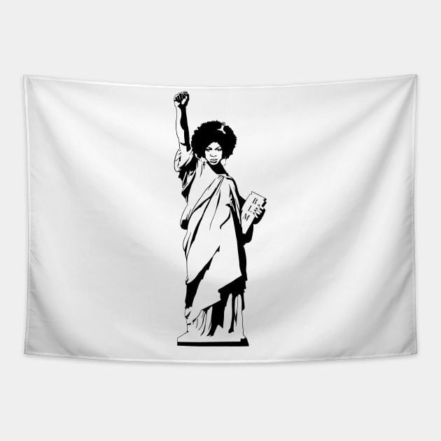 Black Lady Liberty Tapestry by Rubinator4708