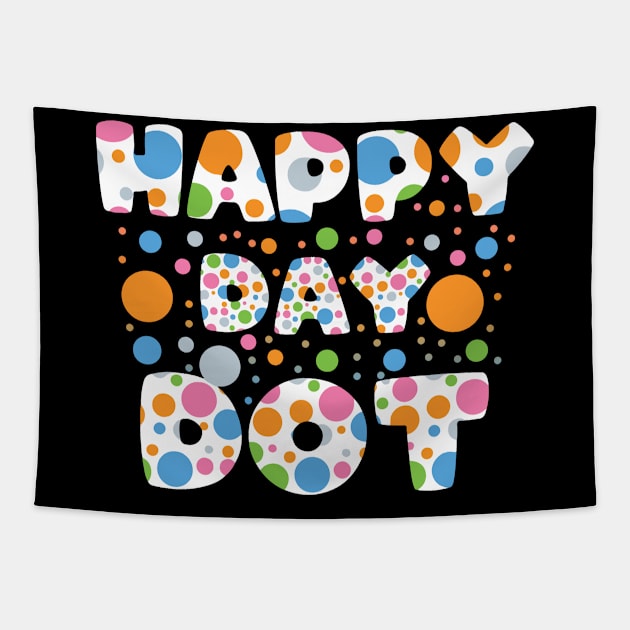 Happy International Dot Day 2023 September 15th Polka Dot Tapestry by The Design Catalyst