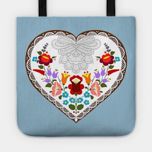 Lacy heart Tote