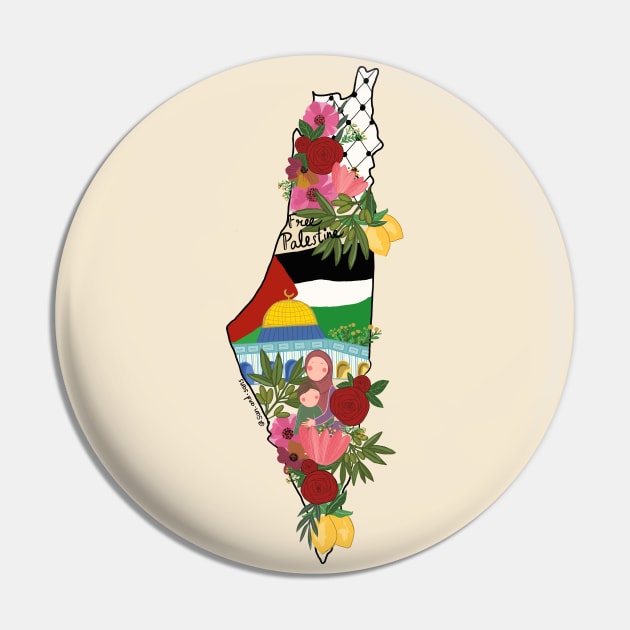 Free palestine Pin by SanMade