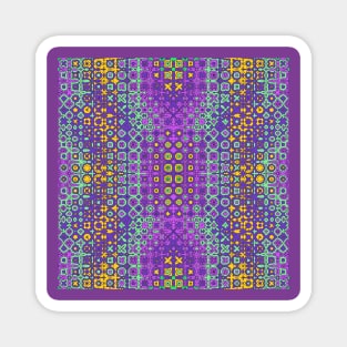 Violet and Blue Mandala style Pattern Magnet