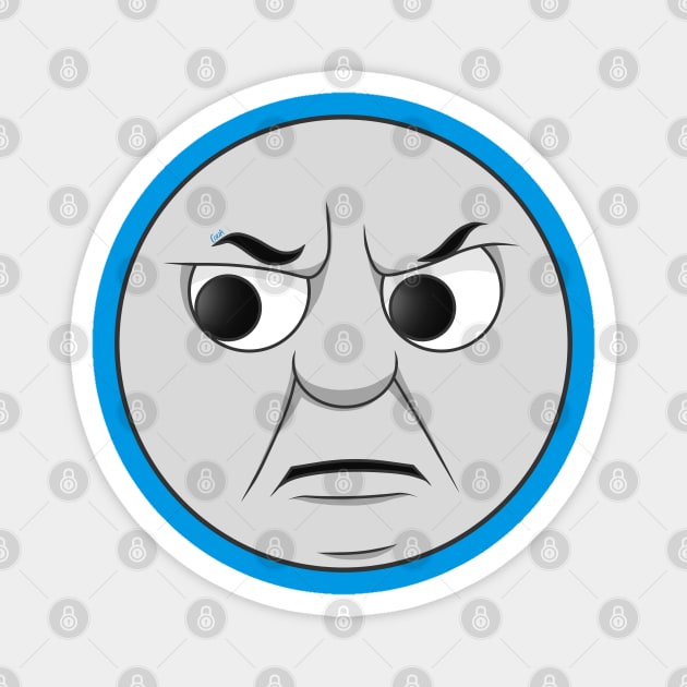 Thomas grumpy face Magnet by corzamoon
