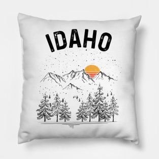 Idaho State Vintage Retro Pillow