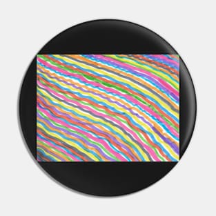 Rainbow Waves Abstract Print Pin