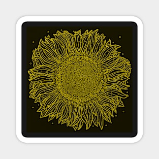 Golden Sunflower Magnet