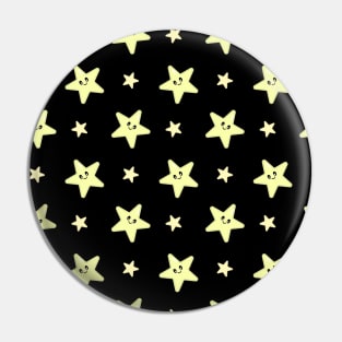 Kawaii Cute Star Pattern in Black Pin