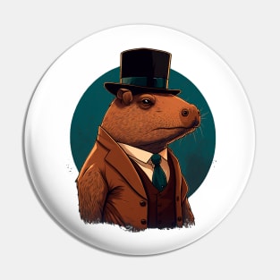 Elegant Capybara Pin