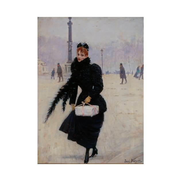 Parisian Woman on the Place de la Concorde by Jean Beraud by Classic Art Stall