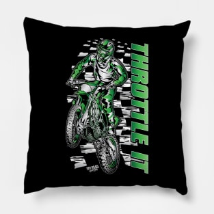 Green Throttle It Pillow