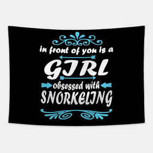 Snorkeling Sea Girl Power Gift Accessory Tapestry