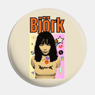Björk 90s style art retro music vintage 80s Pin