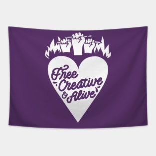 Free, creative & alive Tapestry