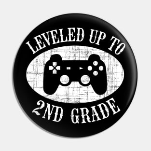 Leveled Up To 2nd Grade Gamer Back To School Pin