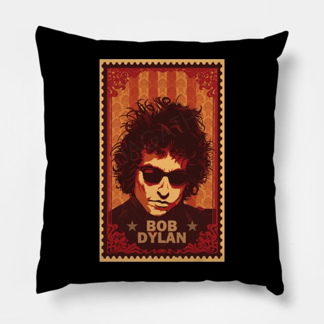 BOB DYLAN MERCH VTG Pillow by AriWiguna