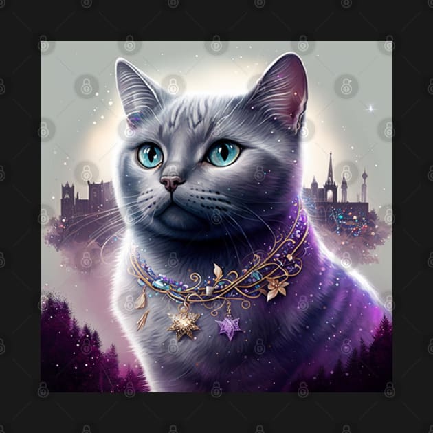 British Blue Kitten by Enchanted Reverie