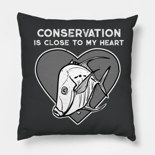 Lookdown Fish Conservation Heart Pillow