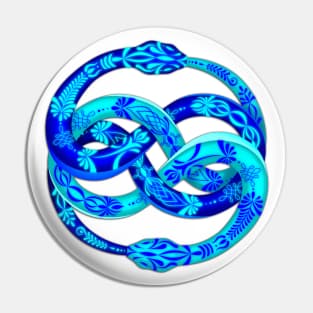 Blue Ouroboros Pin