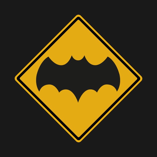 Chiroptera Silhouette Road Sign by Dalekboy