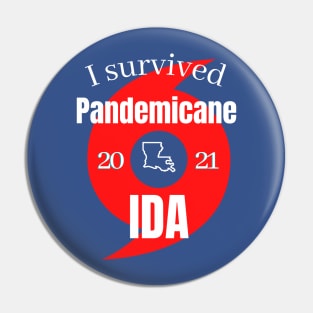 I survived Hurricane Ida Pandemicane Pin