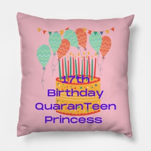 17th Birthday Quaran Teen Princess Pillow