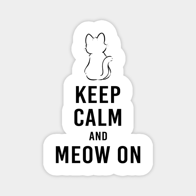 Keep calm and meow on Magnet by NotesNwords